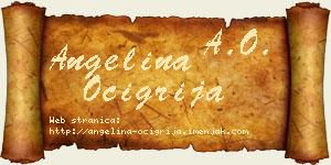 Angelina Očigrija vizit kartica